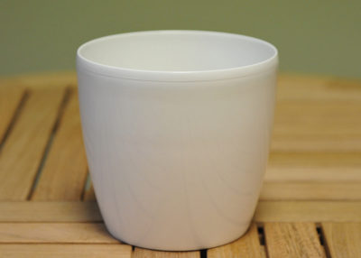 White Round Pot Cover 16cm